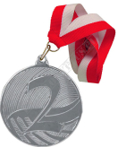 Medal srebrny uniwersalny 50 mm z wstążką