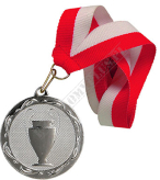 Medal srebrny 32mm z wstążką