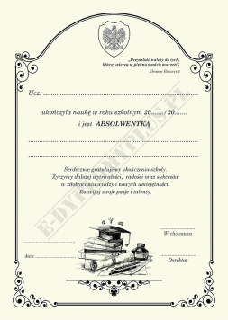 Wkładka do etui. Wersja dla Absolwentki.