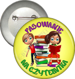 Przypinka "Pasowanie na czytelnika"