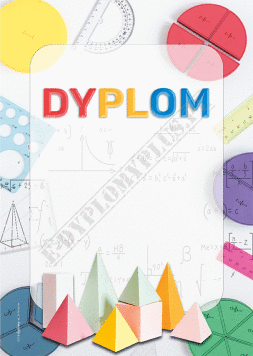 Dyplom za konkurs matematyczny bez tekstu