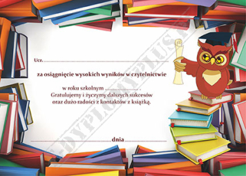 Dedykacja za osiągnięcie wysokich wyników w czytelnictwie