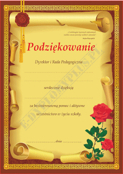 Podziękowanie A4