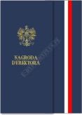 Teczka "Nagroda Dyrektora" z paskiem biało-czerwonym