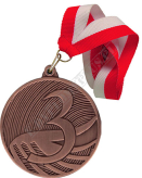 Medal brązowy uniwersalny 50 mm z wstążką