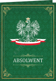 Teczka/Dyplom "Absolwent" zielona