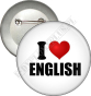 Przypinka "I LOVE ENGLISH"