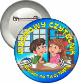 Przypinka "Wzorowy czytelnik"