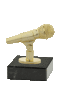 STATUETKA MUZYKA MIKROFON na postumencie