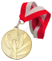 Medal 32mm złoty Wiktoria z wstążką