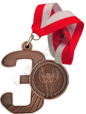 Medal brązowy uniwersalny z wstążką